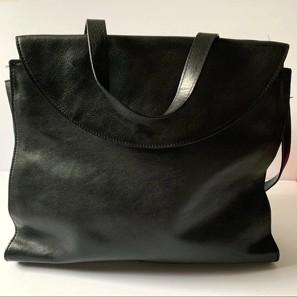KATE SPADE BLACK LEATHER CROSSBODY SATCHEL
